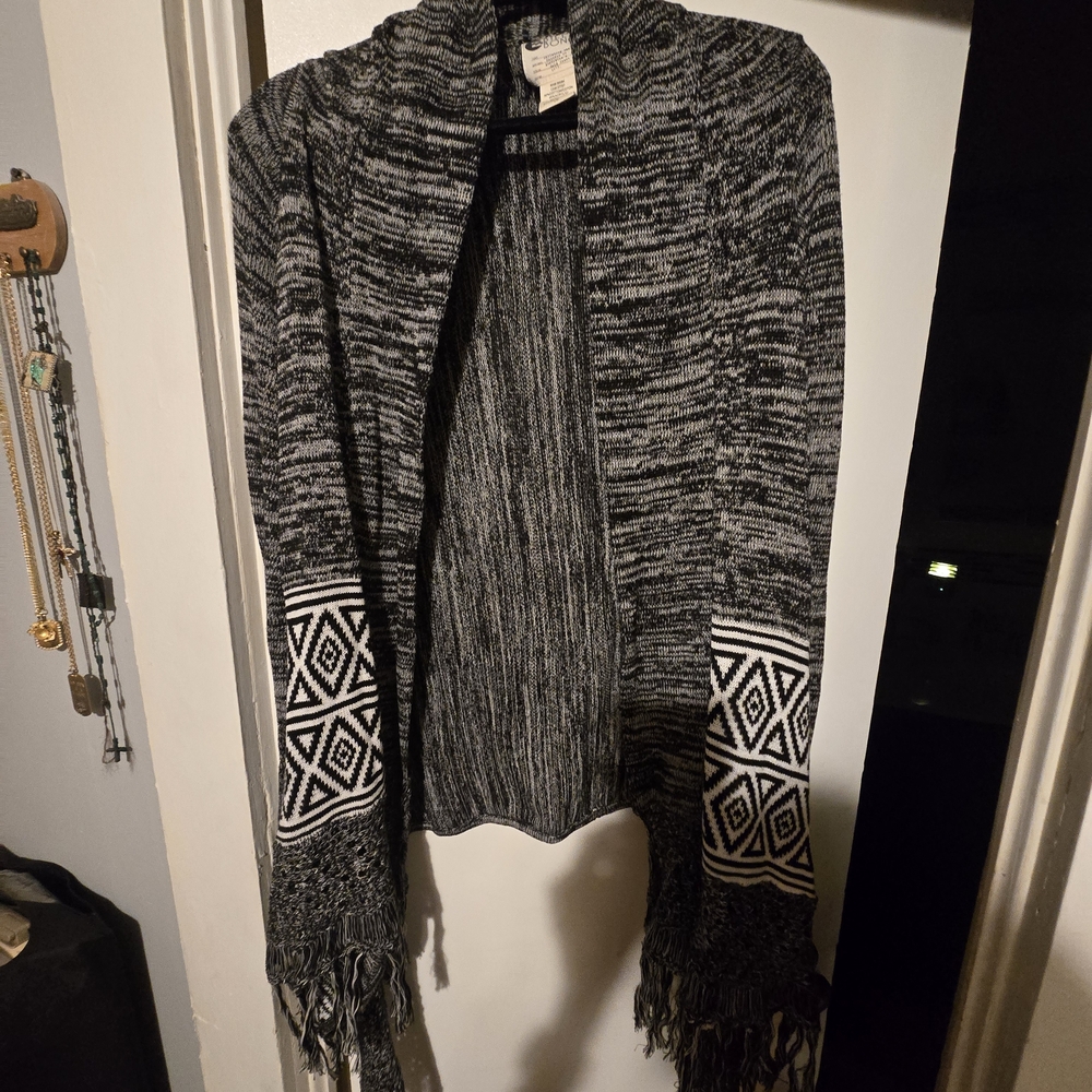 Billabong Black and White Patterned Cardigan